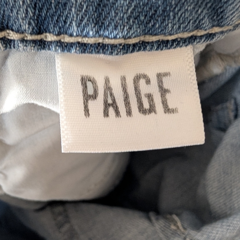 Paige Jeans Paige The High Rise Relax Crop Wide Leg Jeans Women Blue Size 26 - Picture 5 of 10